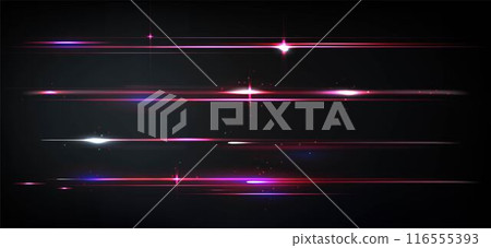 Pink and purple line with light flare 116555393