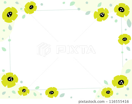 Scandinavian style background 26: Flower and leaf pattern 116555416