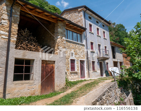 Ancient mills in valle dei Mulini Lusiana Veneto region 116556138