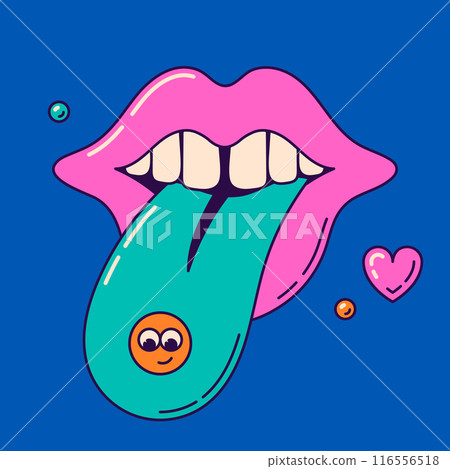 Abstract hippie mouth. 116556518