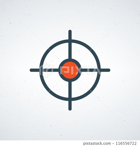 Sniper target scope or sight, Stock vector illustration isolated on white background. 116556722