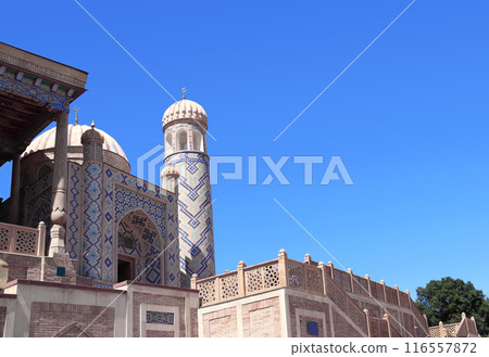 Detail of architectural complex Hazrat Hizr Mosque (Hazrati Xizr Mosque) Samarkand, Uzbekistan 116557872