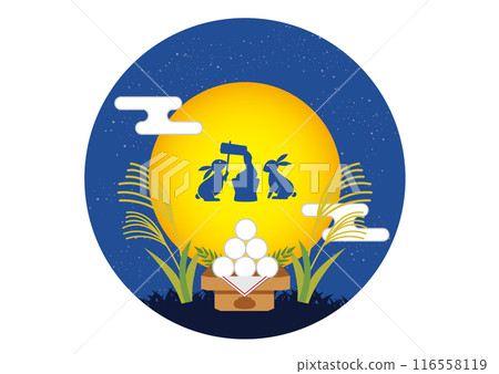 Autumn moon viewing material 116558119