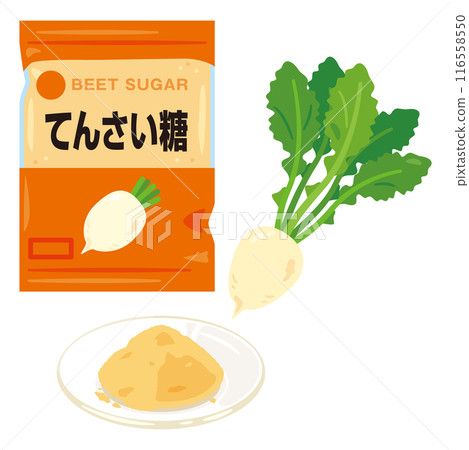 袋子裡的甜菜和盤子裡的糖 116558550