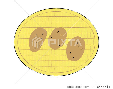 Illustration of potatoes in a colander | Vector Illustration of potatoes in a colander | Vector 116558613