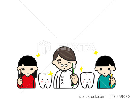 Beautiful teeth, kids and dentist Beautiful teeth, kids and dentist 116559020