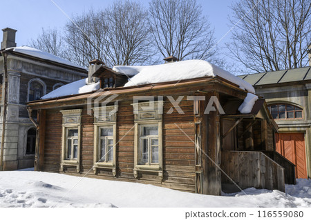 The scenery of a street in Moscow, Russia, 19th century, made for the filming of the movie 116559080