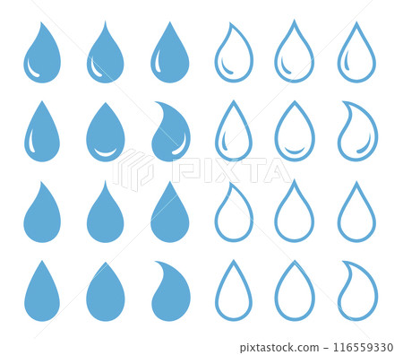 water drops and liquid droplets silhouette water drops and liquid droplets silhouette 116559330