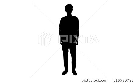 Standing man silhouette_wide Standing man silhouette_wide 116559783