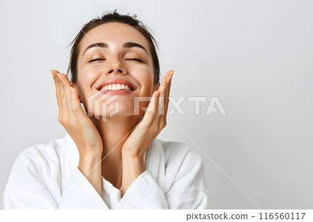 Asian model with closed up shot. Studio quality. 116560117