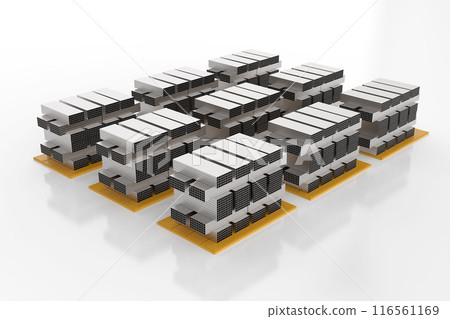 Stack of rectangular pipes 116561169