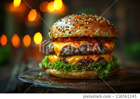 Delicious hamburger Delicious hamburger 116561245