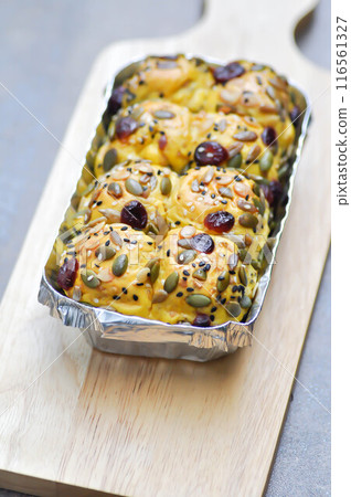 bread or bun with raisin stuffed or raisin bun bread or bun with raisin stuffed or raisin bun 116561327