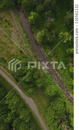 用無人機從上方拍攝的「知床森林」（北海道斜裡郡斜裡町岩尾別溫泉附近） 116562132