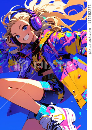 在城市 AI 中跳舞的女孩 在城市 AI 中跳舞的女孩 116562271