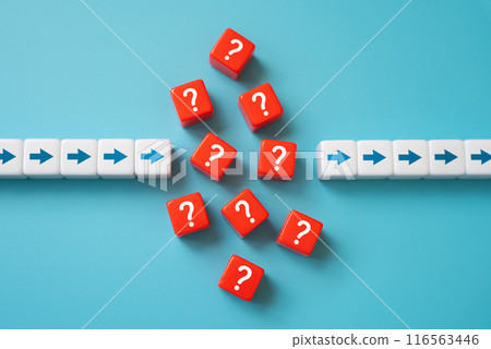 The path is interrupted by uncertainty. Uncertainty, threat and danger. Resolve the problem before continuing your journey. Bring a gap. The path is interrupted by uncertainty. Uncertainty, threat and danger. Resolve the problem before continuing your journey. Bring a gap. 116563446