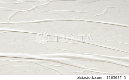 White blank crumpled and creased paper poster texture background White blank crumpled and creased paper poster texture background 116563743