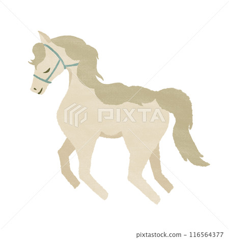 Horse (beige) with texture 116564377