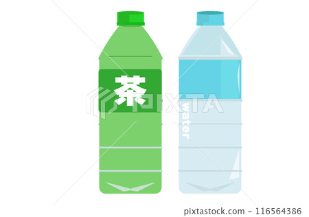 瓶裝水和茶。喝。向量圖 瓶裝水和茶。喝。向量圖 116564386