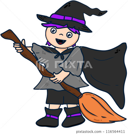 boy in witch costume boy in witch costume 116564411