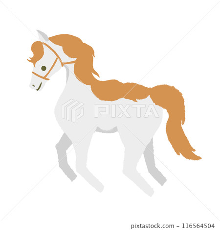 Horse (white and orange) Horse (white and orange) 116564504