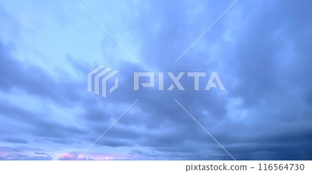 Windy morning sky with floating cloud. Weather background Windy morning sky with floating cloud. Weather background 116564730