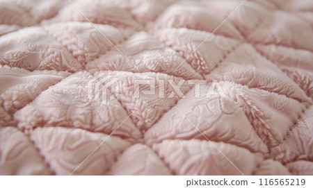 Soft Quilted Fabric Texture, Elegant Pink Material, Detailed Textile Pattern, Ideal for Upholstery, Quilting, and Crafts Soft Quilted Fabric Texture, Elegant Pink Material, Detailed Textile Pattern, Ideal for Upholstery, Quilting, and Crafts 116565219