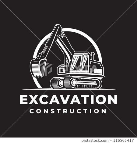 Backhoe Excavation Heavy Soil Machine Silhouette for Building Construction Logo Design Backhoe Excavation Heavy Soil Machine Silhouette for Building Construction Logo Design 116565417