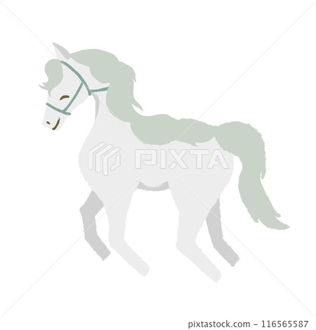 Horse (white and light blue) 116565587