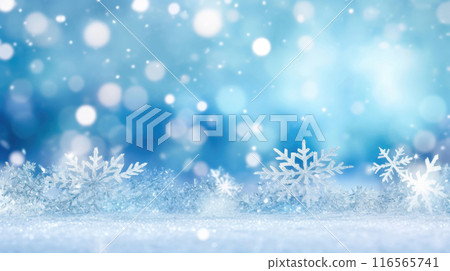 Winter Magic: Falling Snowflakes Transforming the Landscape - Generative AI 116565741