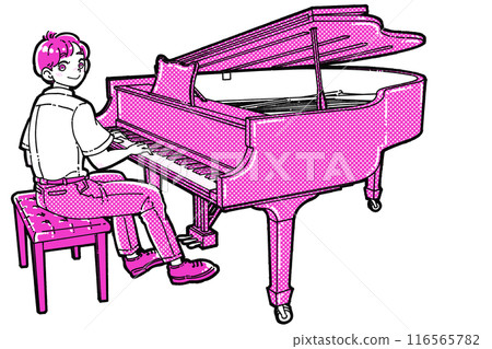彈鋼琴的男孩 116565782
