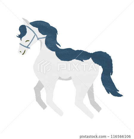 Horse (white and blue) texture available Horse (white and blue) texture available 116566106