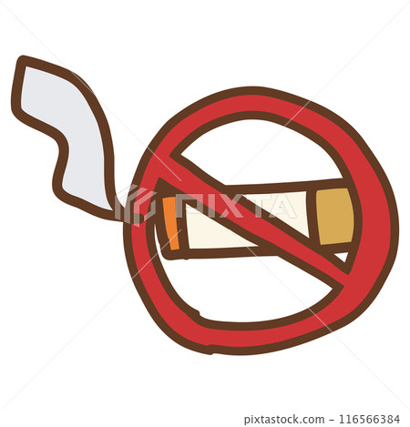 手繪禁止吸煙標誌 116566384