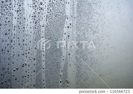 Water droplets on dark cover background. Suitable for design and wallpaper. 116566723