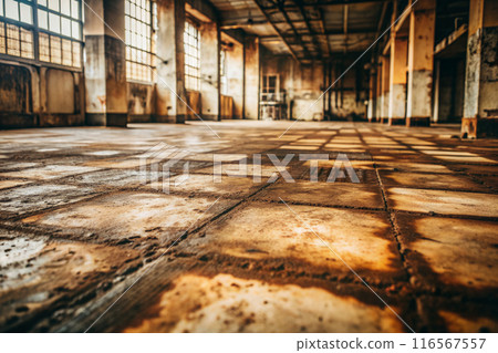 The room is bare with tiled flooring and abundant windows 116567557
