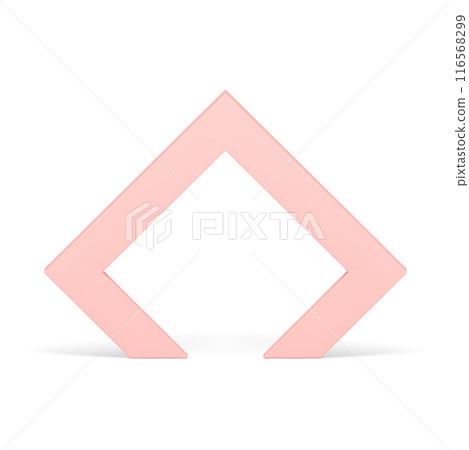 Pink polygonal corner arch geometric base foundation stage presentation 3d element realistic vector Pink polygonal corner arch geometric base foundation stage presentation 3d element realistic vector 116568299