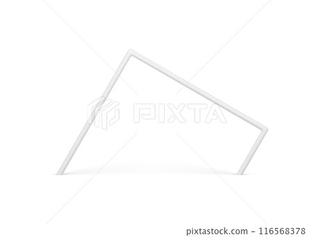 White archway column irregular geometric entrance angular 3d element realistic vector illustration 116568378