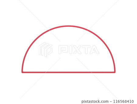 Red semicircle glossy geometric frame decorative basic foundation 3d element realistic vector Red semicircle glossy geometric frame decorative basic foundation 3d element realistic vector 116568410