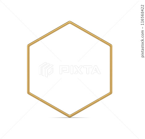 Polygonal regular framework six side corner geometric shape math decor design realistic vector Polygonal regular framework six side corner geometric shape math decor design realistic vector 116568422