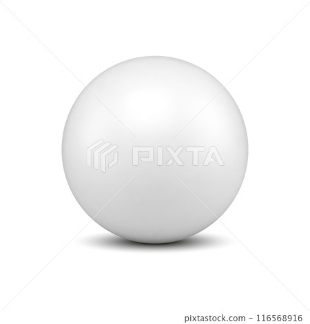 Realistic glossy white elegant globe shape with shadow geometric figure decorative design vector Realistic glossy white elegant globe shape with shadow geometric figure decorative design vector 116568916