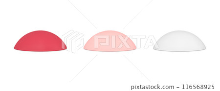 Collection multicolored matte semisphere minimalist geometric shape decorative design vector Collection multicolored matte semisphere minimalist geometric shape decorative design vector 116568925