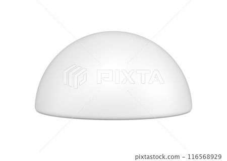Expensive white realistic volume half circle glossy 3d template decorative design vector Expensive white realistic volume half circle glossy 3d template decorative design vector 116568929