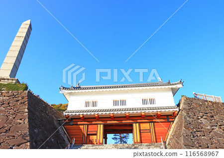 山梨縣甲府市甲府城鐵門風景 116568967