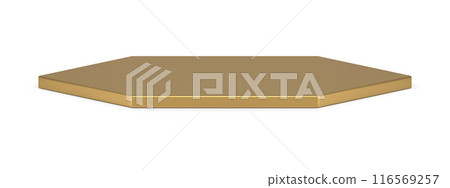 Realistic luxury glossy hexagonal slim solid stage isometric 3d template vector illustration 116569257