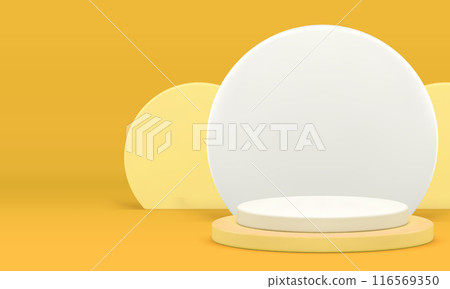 White cylinder 3d podium pedestal mock up for cosmetic product show realistic vector White cylinder 3d podium pedestal mock up for cosmetic product show realistic vector 116569350