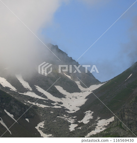 Wildseeluggen, mountain pass in Switzerland. Wildseeluggen, mountain pass in Switzerland. 116569430