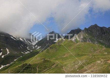 View from the Pizol summit station, Switzerland. 116569432