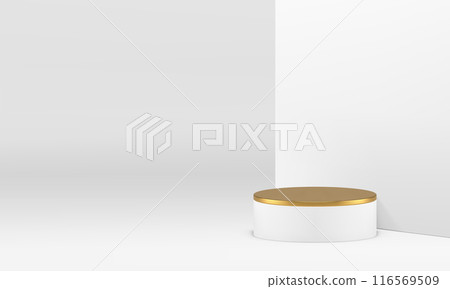 3d podium pedestal luxury stand with white wall background realistic vector illustration 3d podium pedestal luxury stand with white wall background realistic vector illustration 116569509