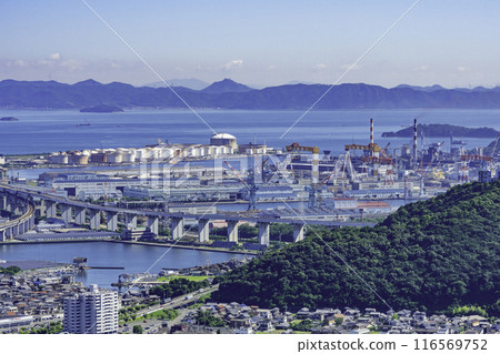 香川縣宇多津町坂出市景、盤之州臨海工業園區、青山山頂展望台 116569752