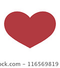 Red heart mark 116569819